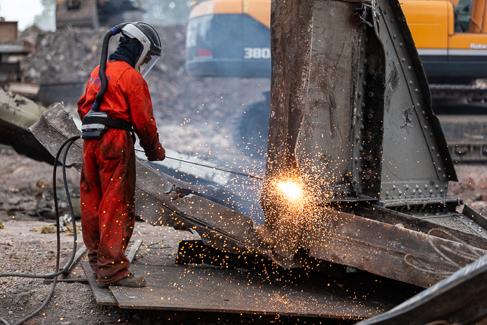 Industrial Photography - Steel Cutting